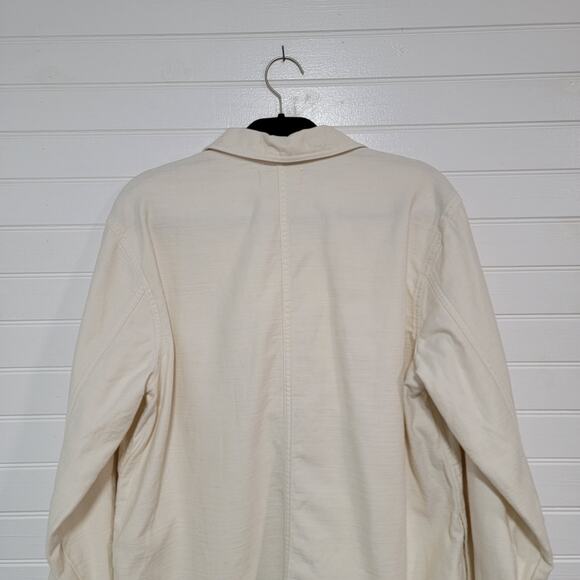 Madewell Size Medium Drakefield Shirt Jacket in Vintage Canvas Boho Pockets Top - Picture 5 of 10